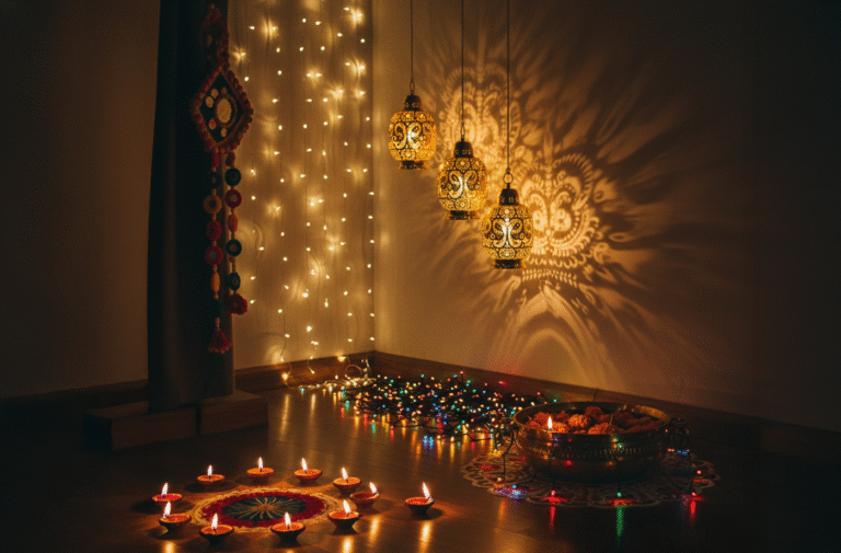 How to Decorate Your Home with Fairy Lights for Diwali, Durga Puja & Navratri ✨