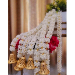 Handcrafted Jasmine Bell String – Decorative Floral Wall Hanging.