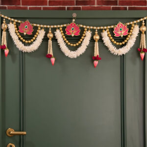 “37” MDF Premium Traditional Toran – Vertical Pattern Door Hanging for Home Décor & Diwali