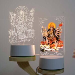 Maa Kali 3D LED Night Lamp – Modern Acrylic Decorative USB Table Light