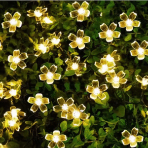 14 LED Blossom Flower Fairy String Lights – 10M Warm White Silicone Series for Festival & Home Decoration
